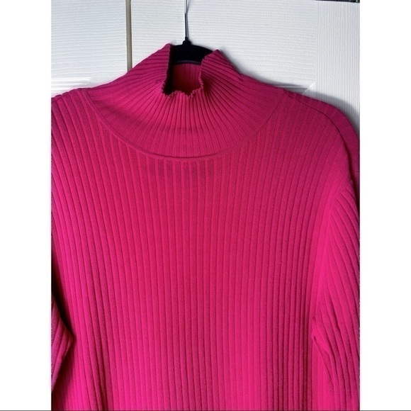 Marques Almeida x Topshop Hot Pink Raspberry Ribbed Sweater Bodycon Dress 10 - Picture 3 of 5